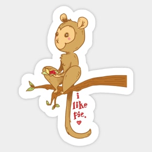 Monkey Likes Pie Sticker